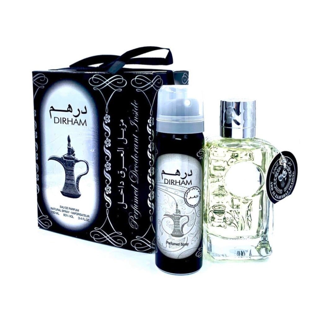 Set cadou Ard Al Zaafaran Dirham Silver Apă de parfum 100 ml + Deodorant