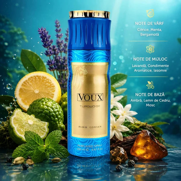 Deodorant Spray Paris Corner Voux Turquoise Unisex 200 ml