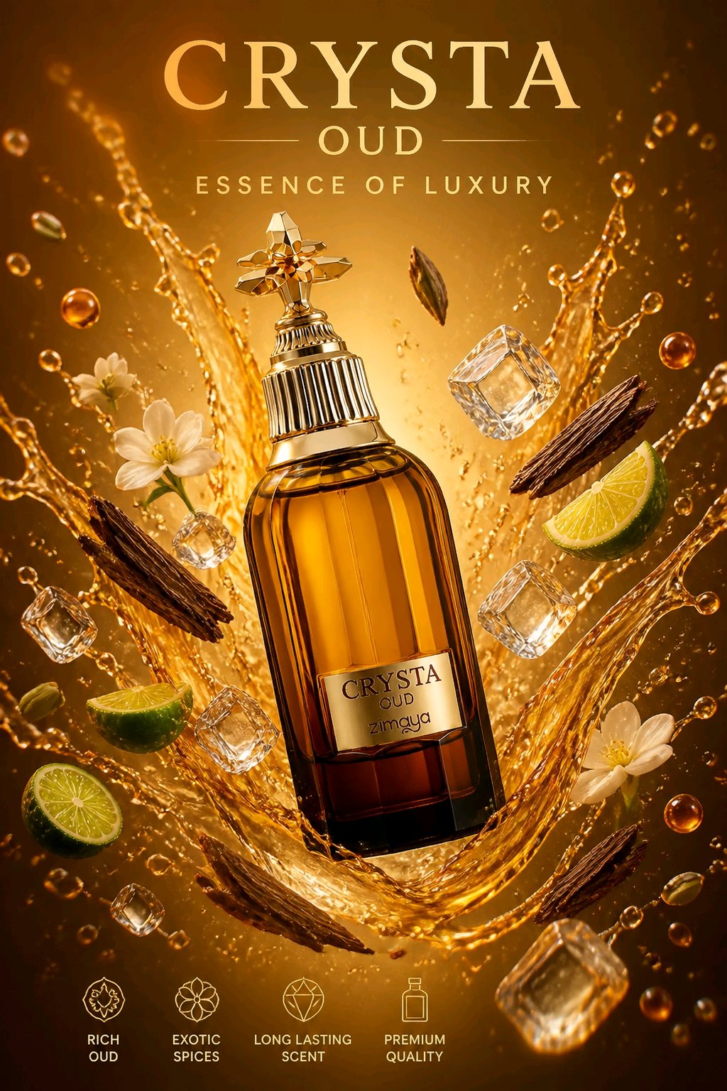 Zimaya Crysta Oud Eau de Parfum Unisex 100 ml