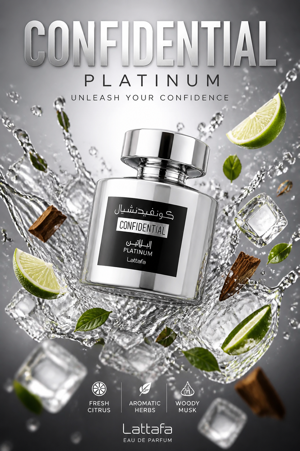 Lattafa Confidential Platinum Apă de parfum 100 ml