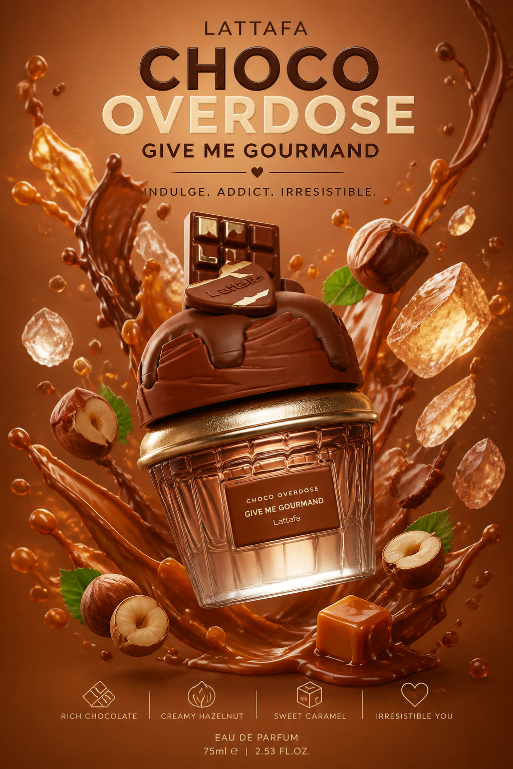 Lattafa Choco Overdose Give Me Gourmand Apă de parfum 75 ml