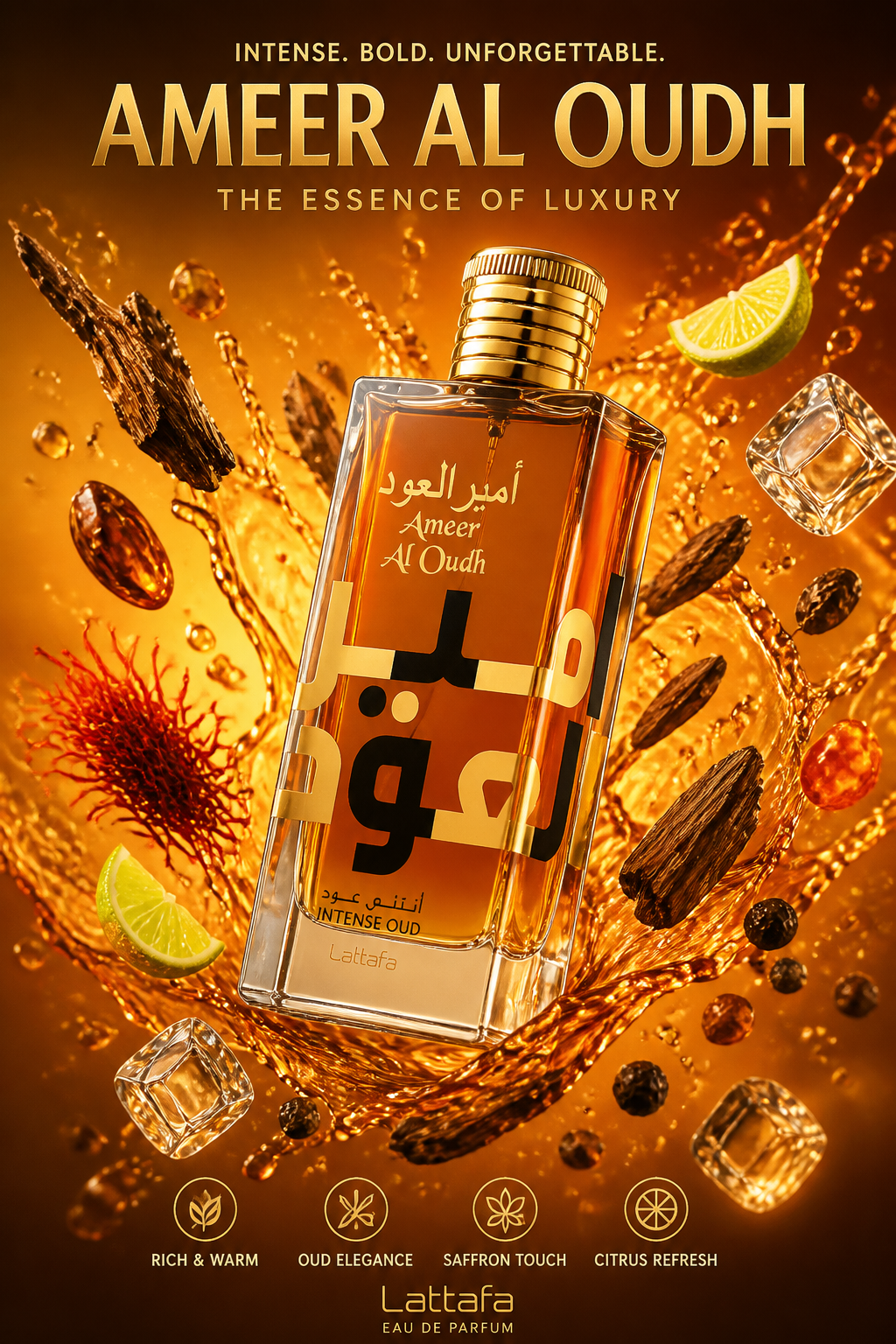 Lattafa Ameer Al Oudh Intense Oud Apă de parfum 100 ml