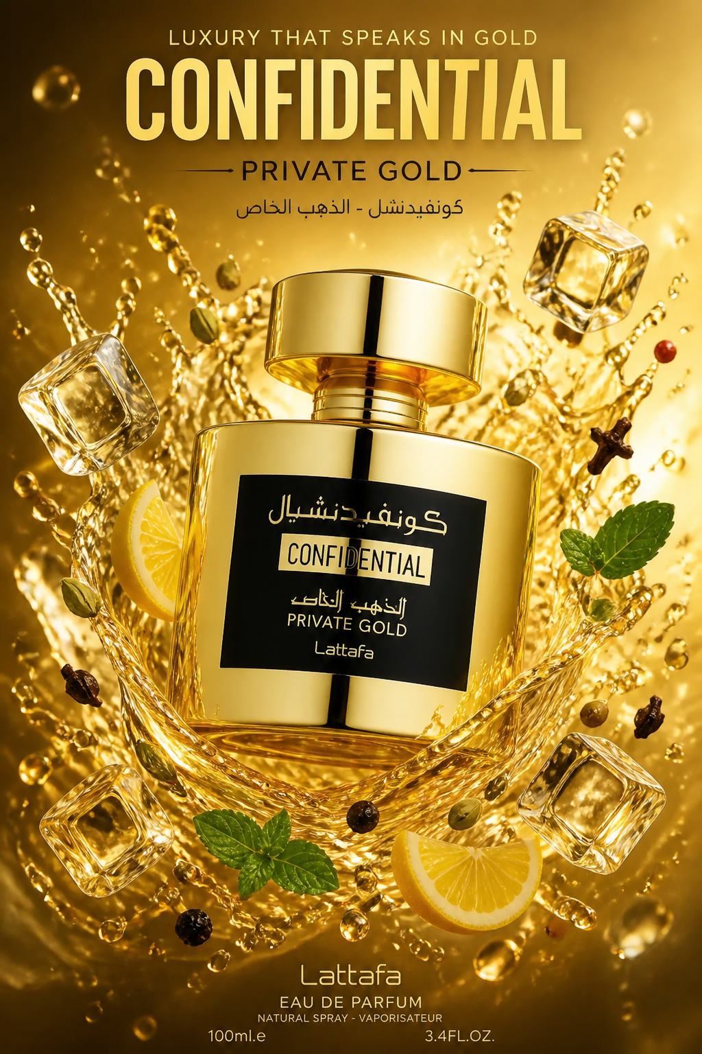 Lattafa Confidential Private Gold Eau de Parfum 100 ml