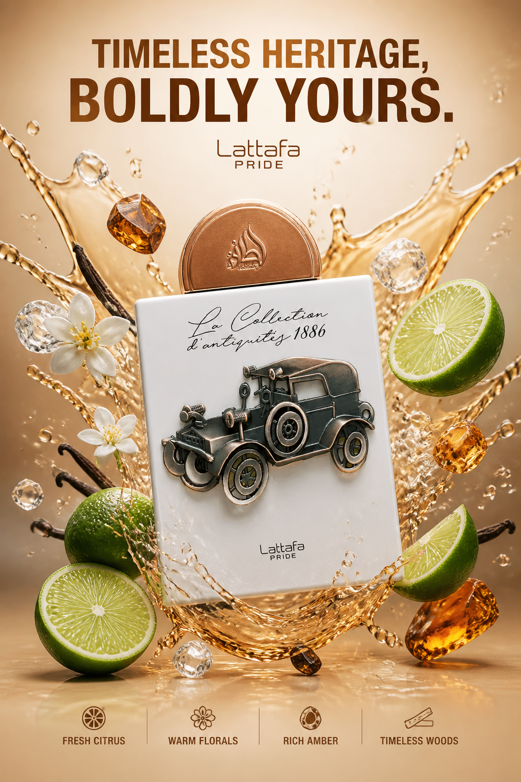 Lattafa Pride La Collection D'Antiquités 1886 Car Apă de parfum 100 ml