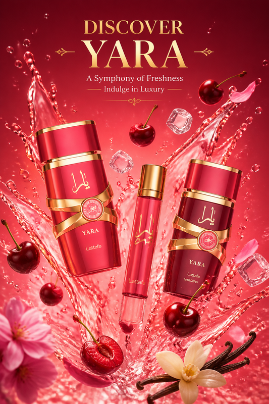 Lattafa Yara Candy Gift Set pentru Femei – Eau de Parfum 100 ml, Parfum de Voiaj 12 ml și Hair Mist 50 ml