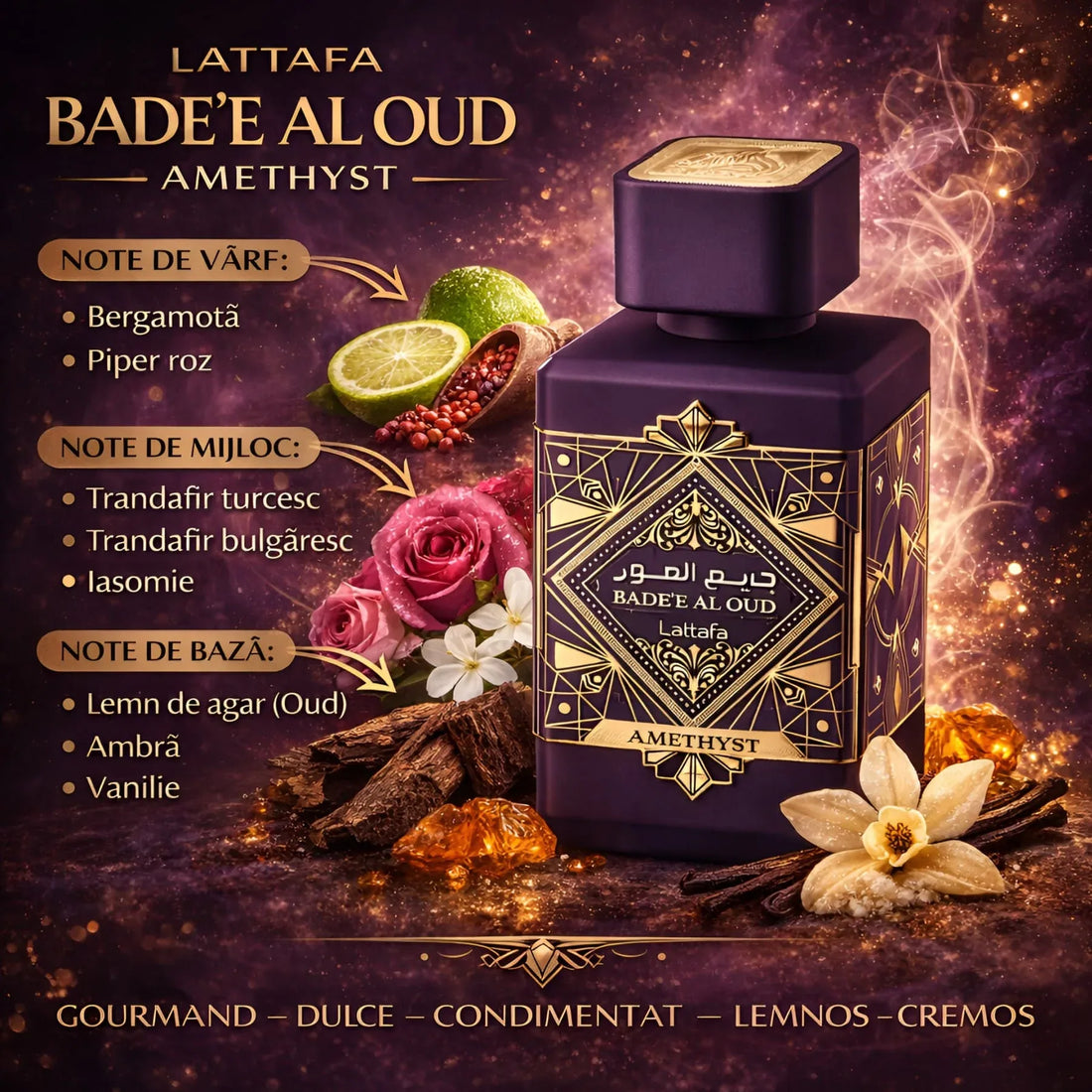 Lattafa Badee Al Oud Amethyst Apă de parfum 100 ml