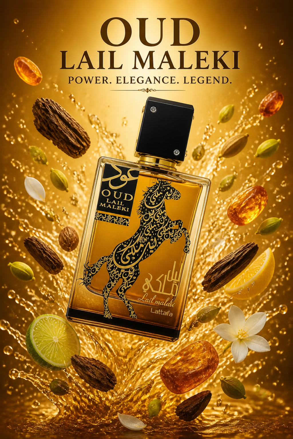 Lattafa Oud Lail Maleki Apă de parfum 100 ml