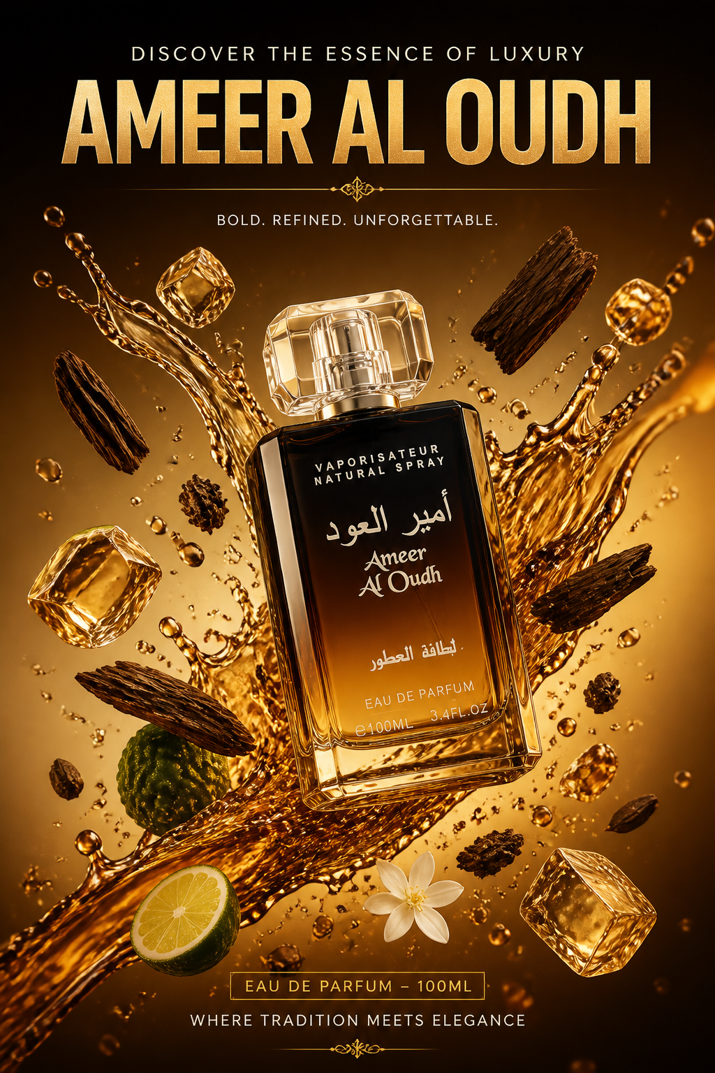 Set Lattafa Ameer Al Oudh Apă de parfum 100 ml + Deodorant