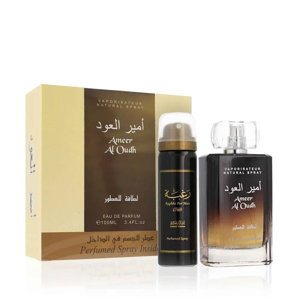 Set Lattafa Ameer Al Oudh Apă de parfum 100 ml + Deodorant