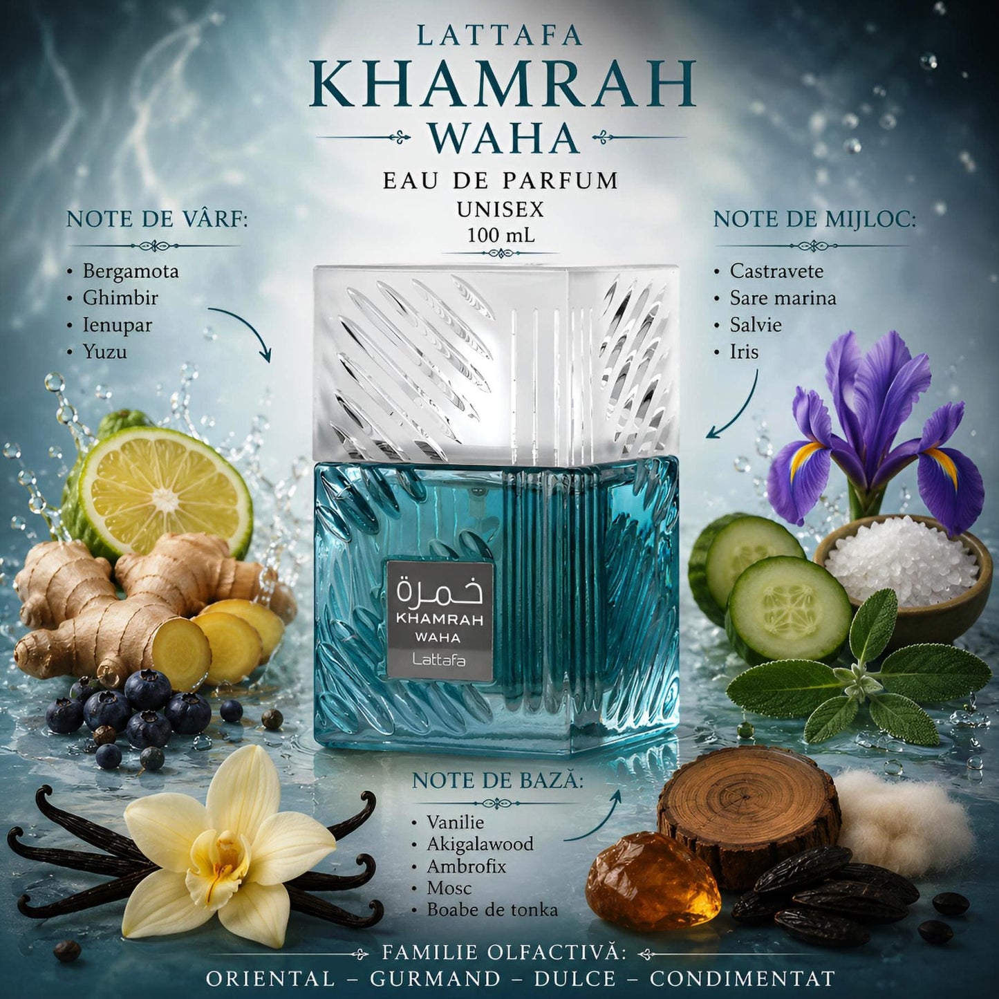 Lattafa Khamrah Waha Apă de Parfum 100 ml