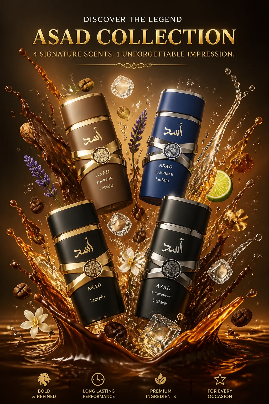 Set Lattafa Asad 4 x 25 ml