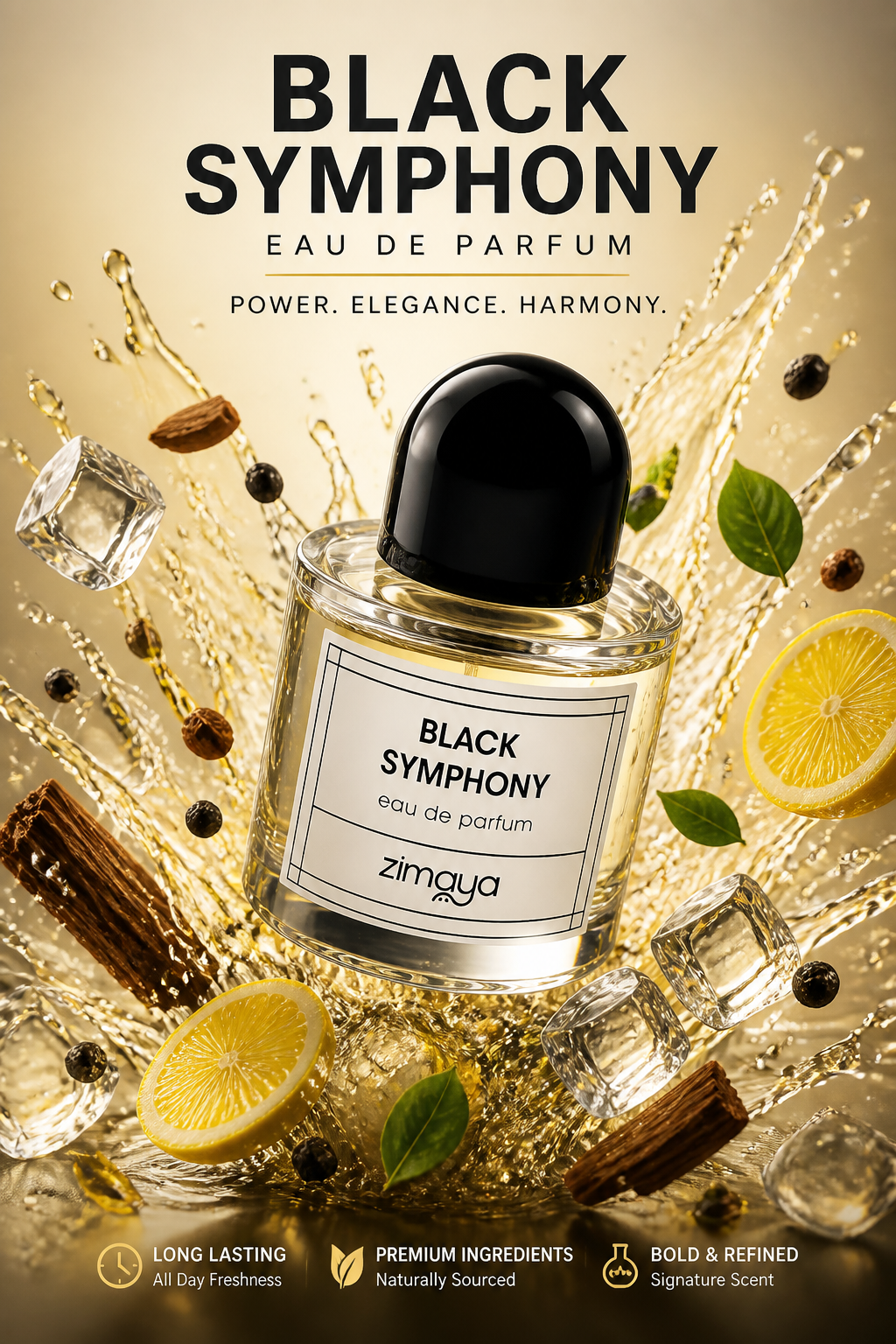 Zimaya Black Symphony Eau de Parfum pentru Bărbați 100 ml
