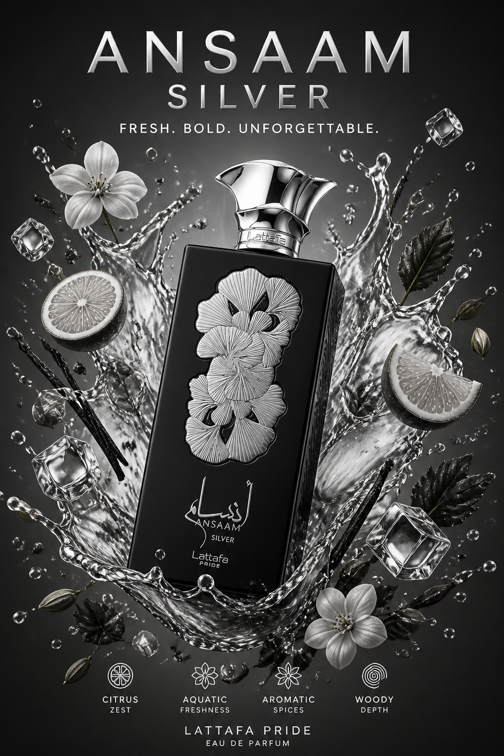 Lattafa Pride Ansaam Silver Apă de parfum 100 ml