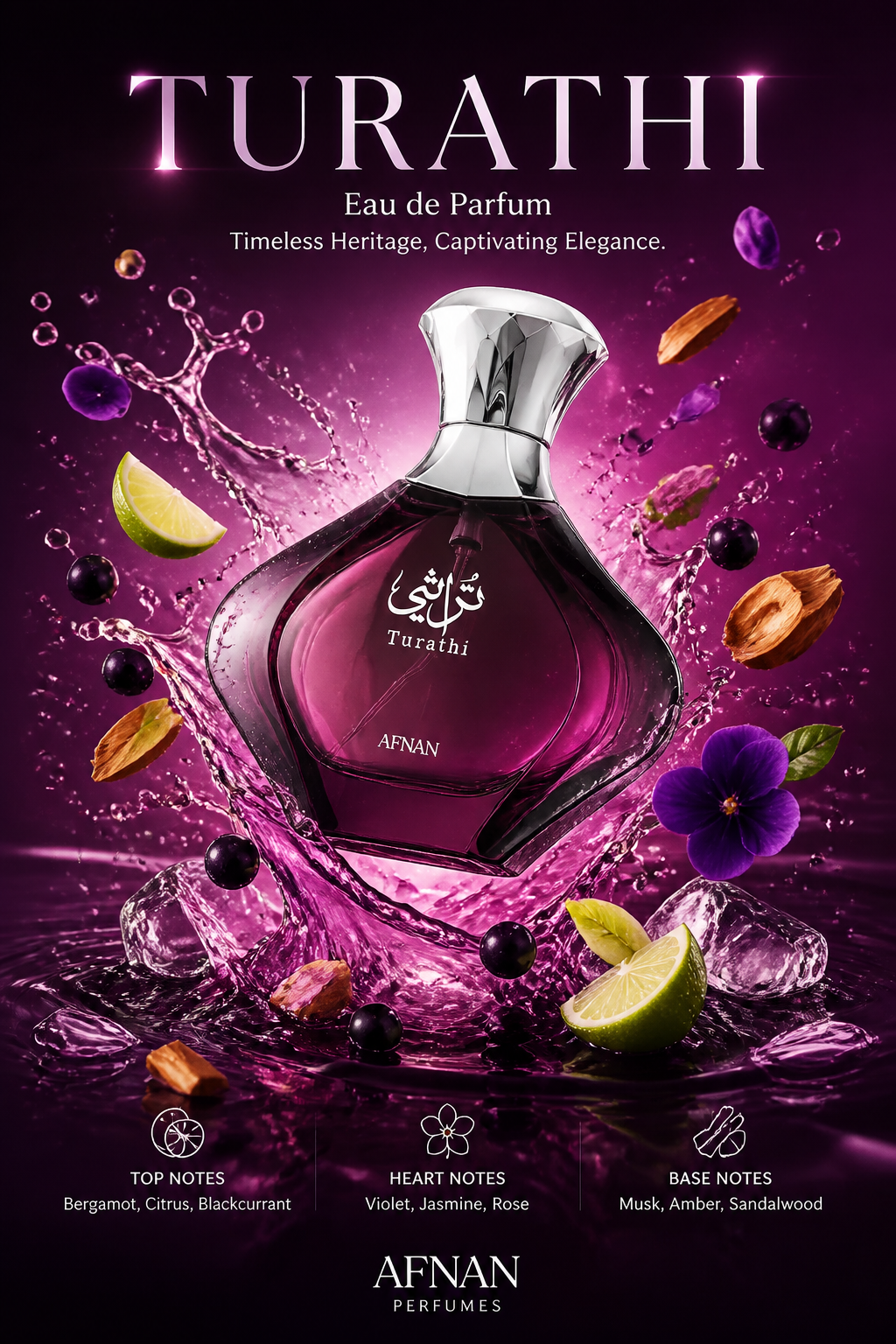 Afnan Turathi Purple Apă de parfum 90 ml