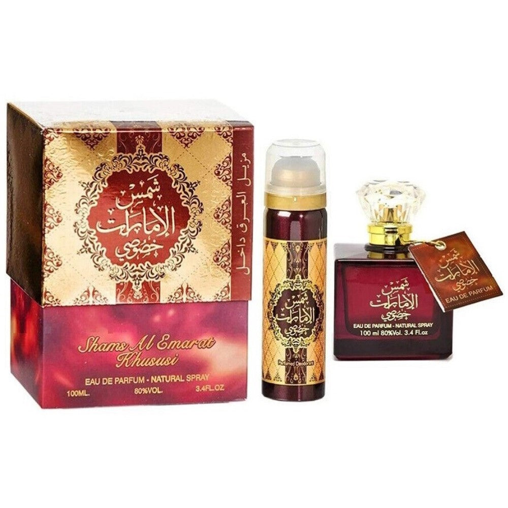 Ard Al Zaafaran Shams Al Emarat Khususi Set cadou Apă de Parfum 100 ml + Deodorant